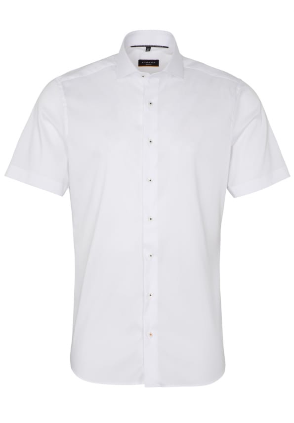 ETERNA MODERN FIT Performance Shirt Kurzarm Hemd uni - Pure Linen White - 3377-00-C17V