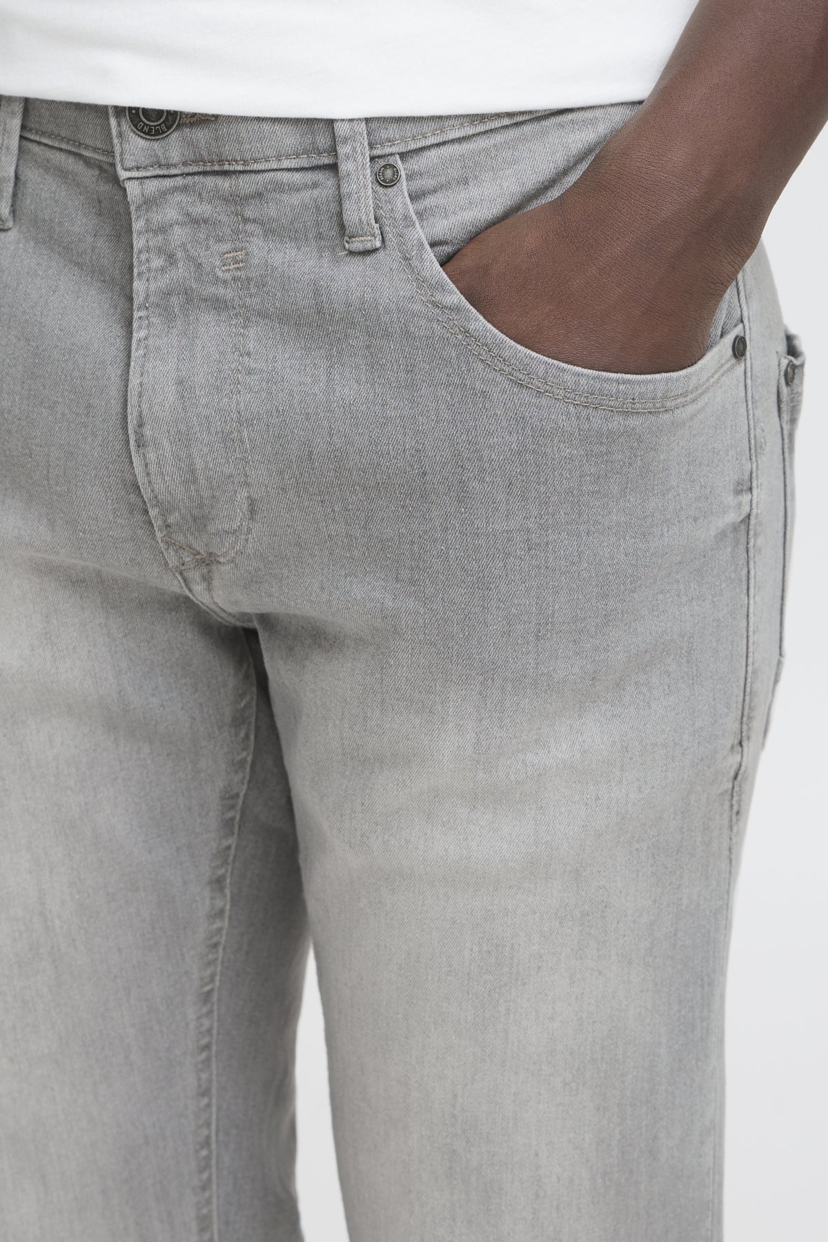 BLEND TWISTER Slim Jeans - Silver Mist Grey - 700511.204379 von Blend