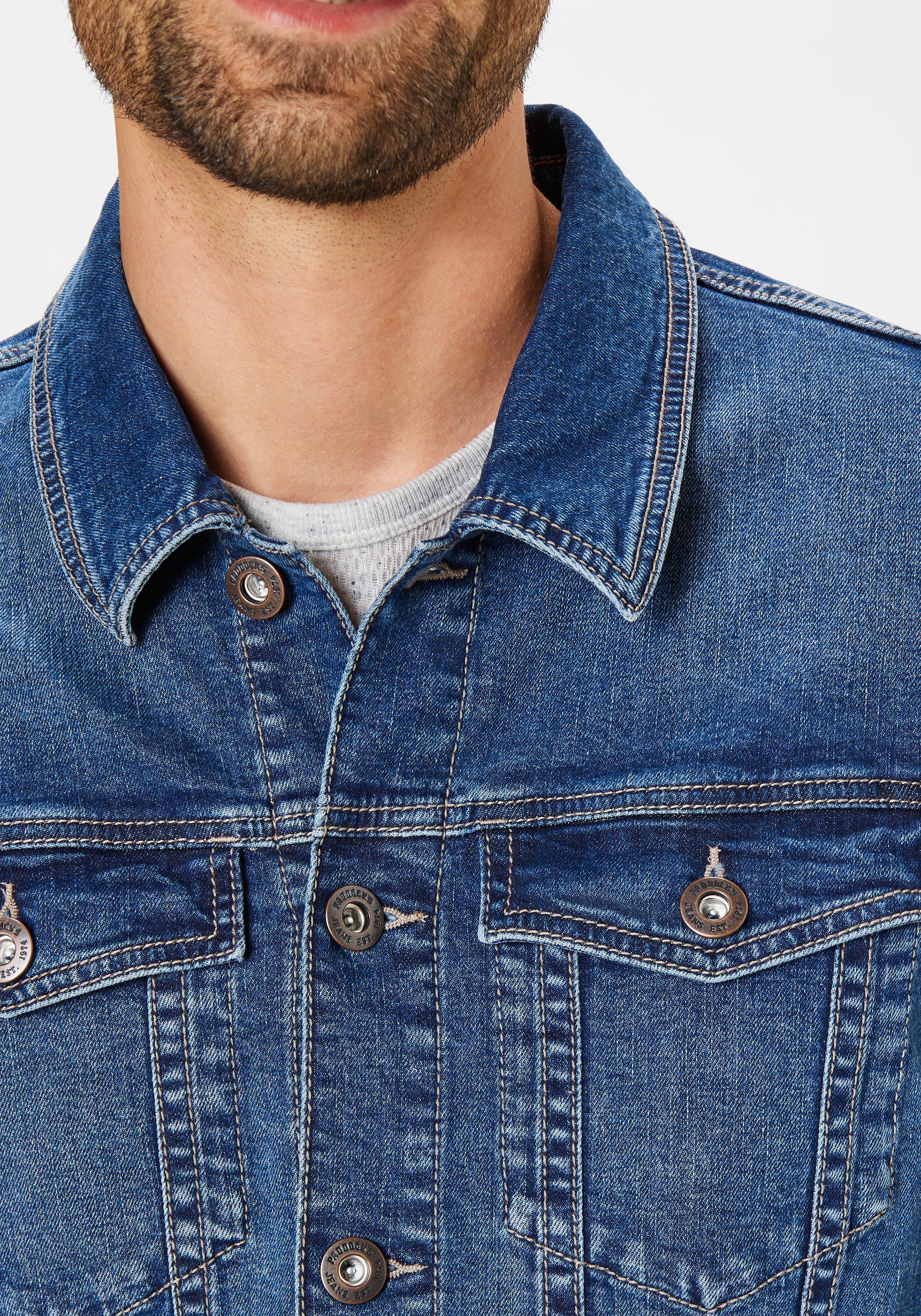 PADDOCKS WESTERN JACKET Regular Denim - Harbor Washed Indigo - 70075 6430.5506 von Paddocks