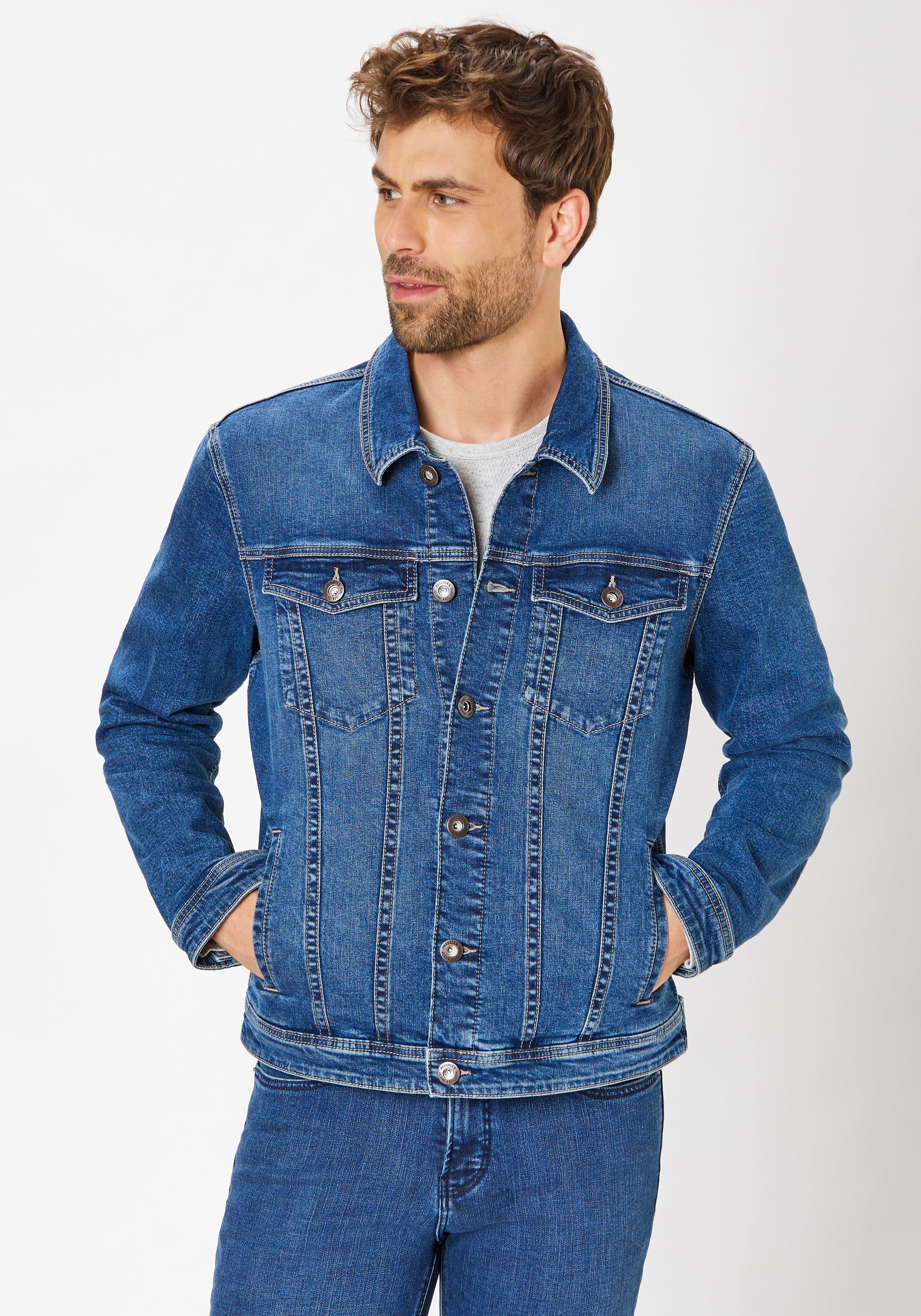 PADDOCKS WESTERN JACKET Regular Denim - Harbor Washed Indigo - 70075 6430.5506 von Paddocks