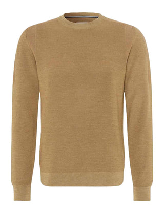 BRAX ROY Rundhals Strickpullover - Amber Woven Sand - 70121900 212007-57