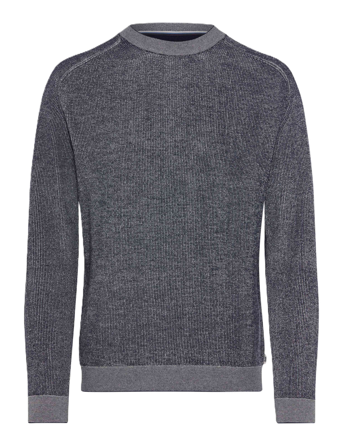 BRAX ROB Strickpullover Rundhals - Midnight Marle Blue - 70131400 27-3078-24