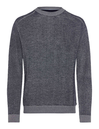 BRAX ROB Strickpullover Rundhals - Midnight Marle Blue - 70131400 27-3078-24