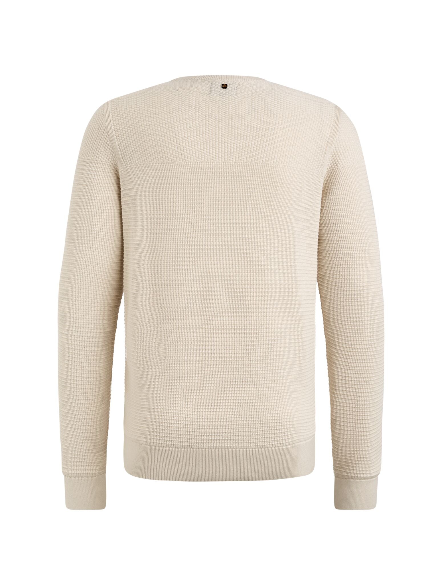 PME LEGEND Rundhals Strickpullover - Cream Sand Texture - PKW2410300-7013