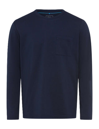 BRAX TIMON BT Longsleeve Rundhals - Midnight Navy - 70819300 27-4648-24