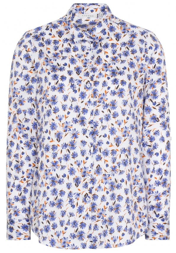 ETERNA MODERN CLASSIC Bluse - Cornflower Whimsy White - 7247 D680.10 von Eterna