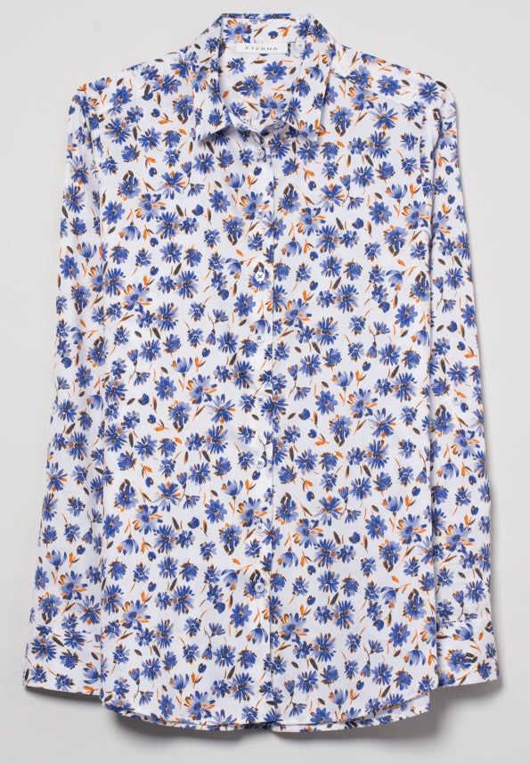 ETERNA MODERN CLASSIC Bluse - Cornflower Whimsy White - 7247 D680.10 von Eterna