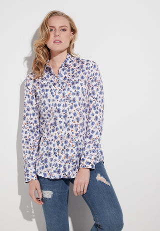 ETERNA MODERN CLASSIC Bluse - Cornflower Whimsy White - 7247 D680.10