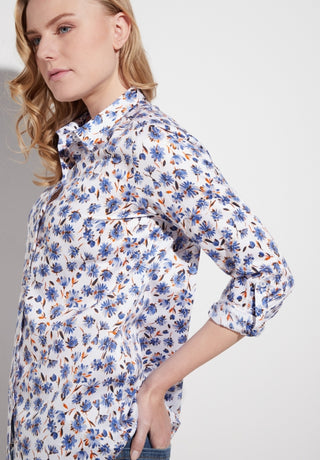 ETERNA MODERN CLASSIC Bluse - Cornflower Whimsy White - 7247 D680.10