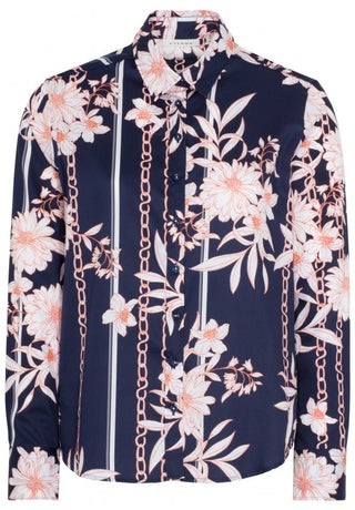 ETERNA MODERN CLASSIC Bluse - Rose Chain Floral Navy - 7252 D780.19