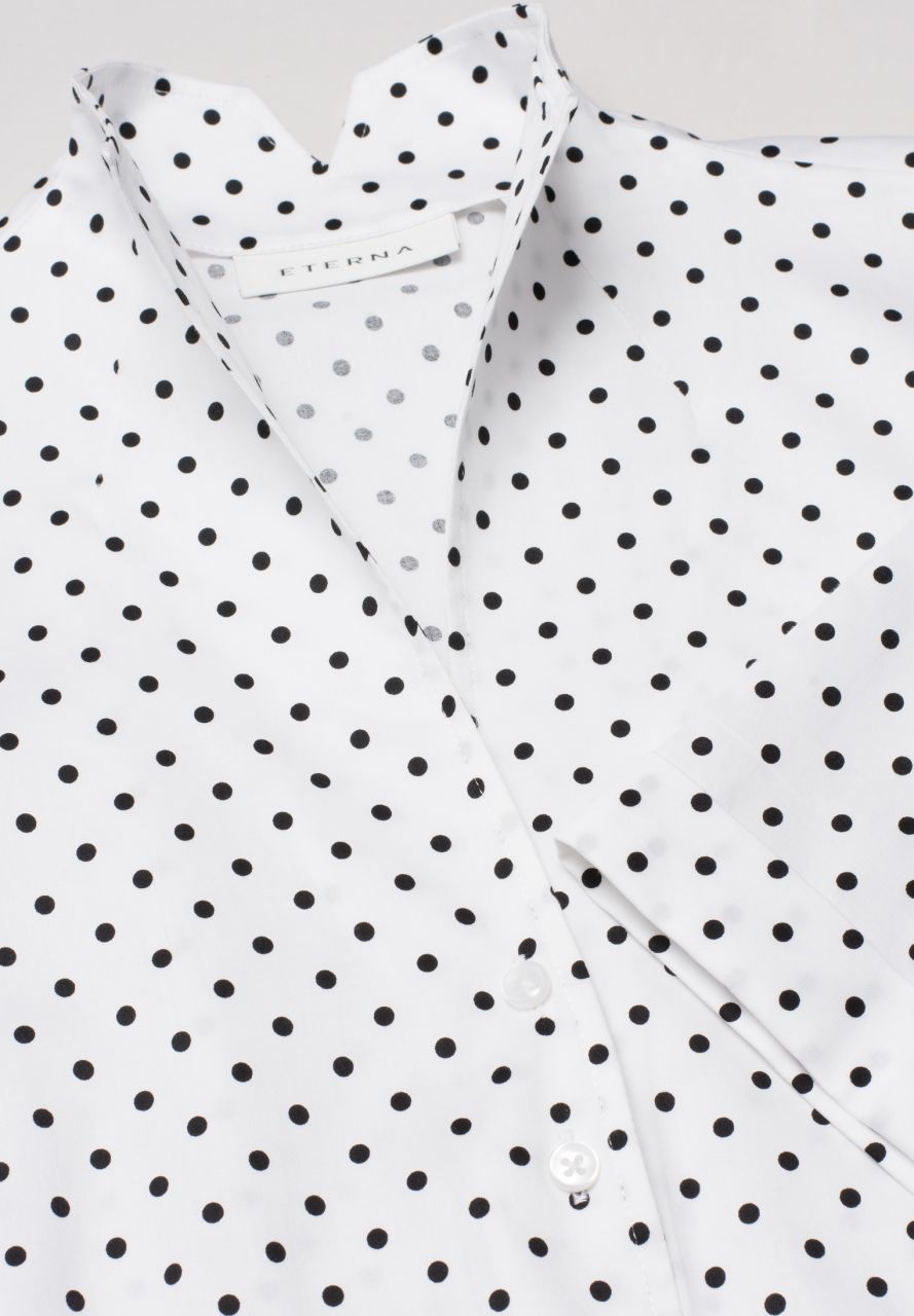 ETERNA MODERN CLASSIC Halbarm Bluse - Dotted Seaside White - 7871 H775.39 von Eterna
