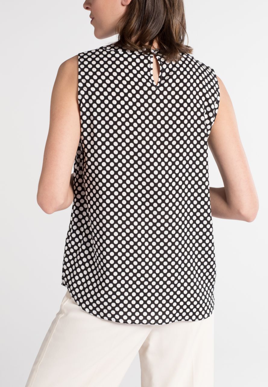 blouse eterna noir blanc pointillé 7872 a737.39 von Eterna