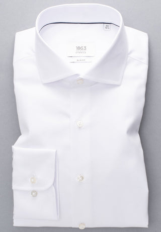 ETERNA 1863 by ETERNA Slim Fit Langarm Hemd - Pearl Silk White - 8005-00-F682