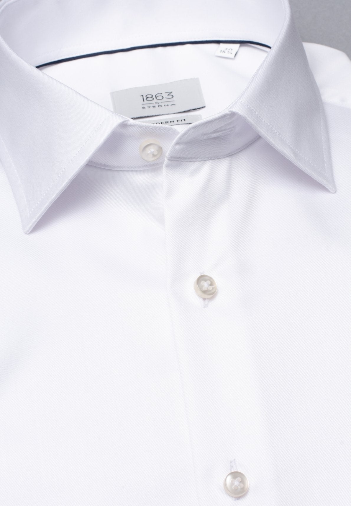 ETERNA 1863 Modern Fit Langarm Hemd - Crystal White Pearl - 8005-00-X687