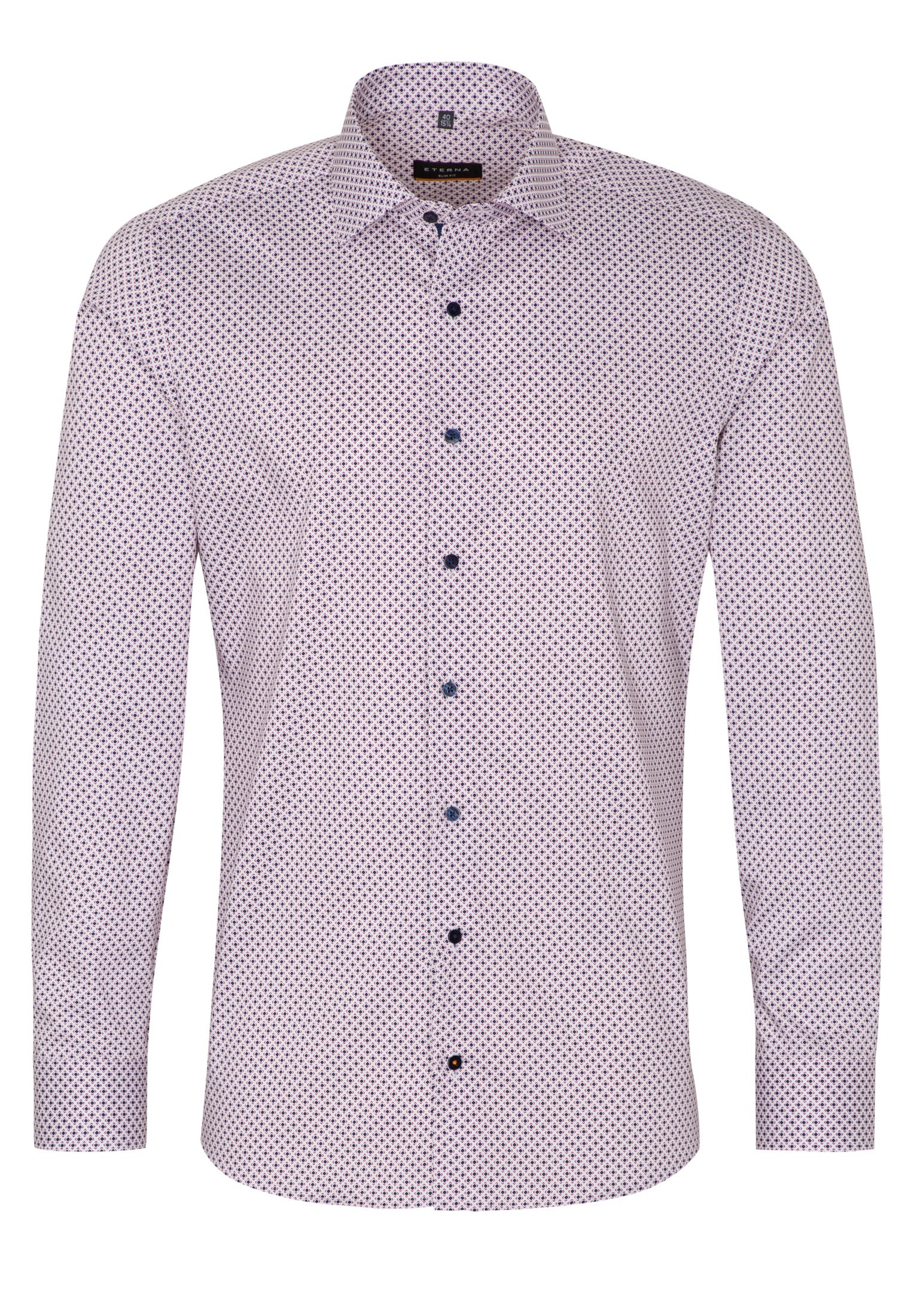 ETERNA SLIM FIT Langarm Hemd - Pearl Coral Pattern - 8079-56-F170