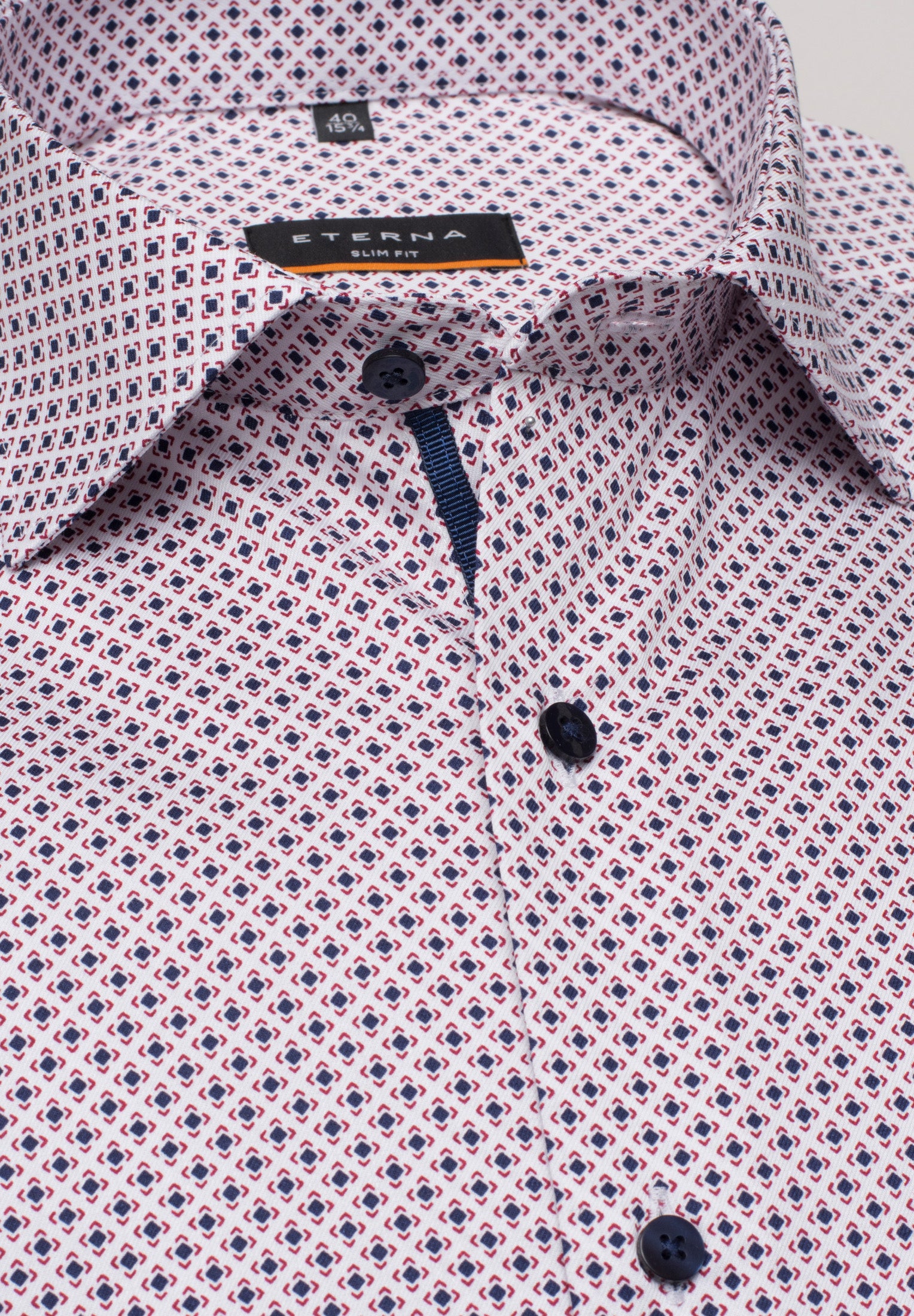 ETERNA SLIM FIT Langarm Hemd - Pearl Coral Pattern - 8079-56-F170