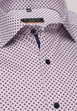 ETERNA SLIM FIT Langarm Hemd - Pearl Coral Pattern - 8079-56-F170