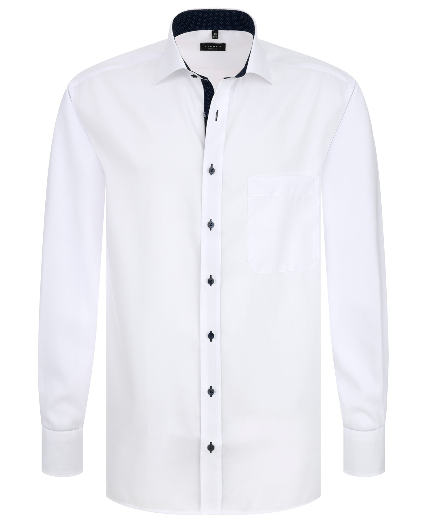 ETERNA COMFORT FIT Langarm Hemd - Pearl White Night - 8100-00-E137
