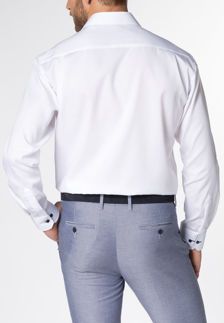 ETERNA COMFORT FIT Langarm Hemd - Pearl White Night - 8100-00-E137 von Eterna