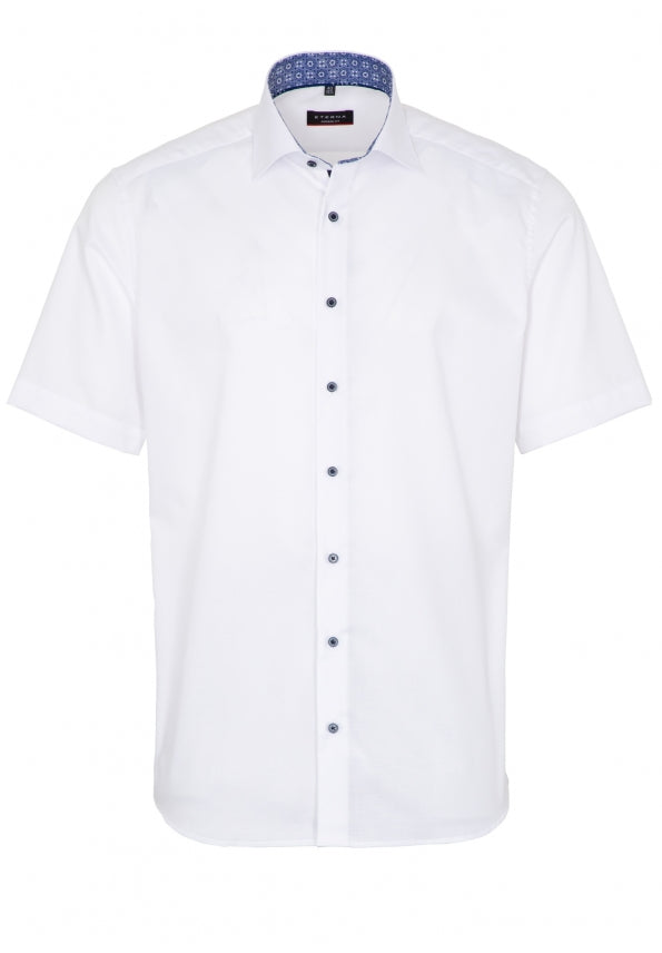 ETERNA MODERN FIT Kurzarm Hemd - Ivory Chambray - 8463-00-C14K