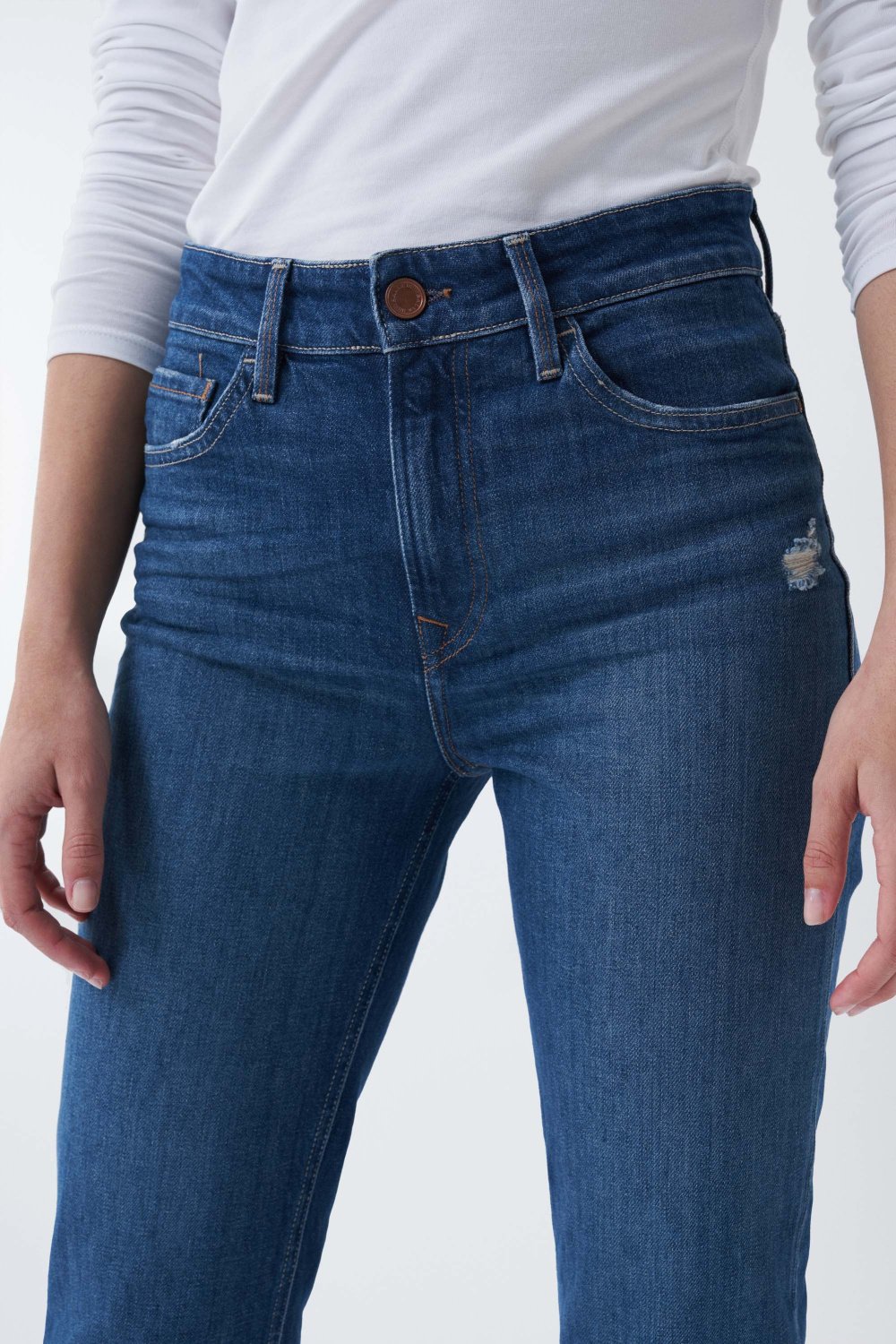 SALSA True Cropped Slim - Deep Indigo Wash - 126042.8503