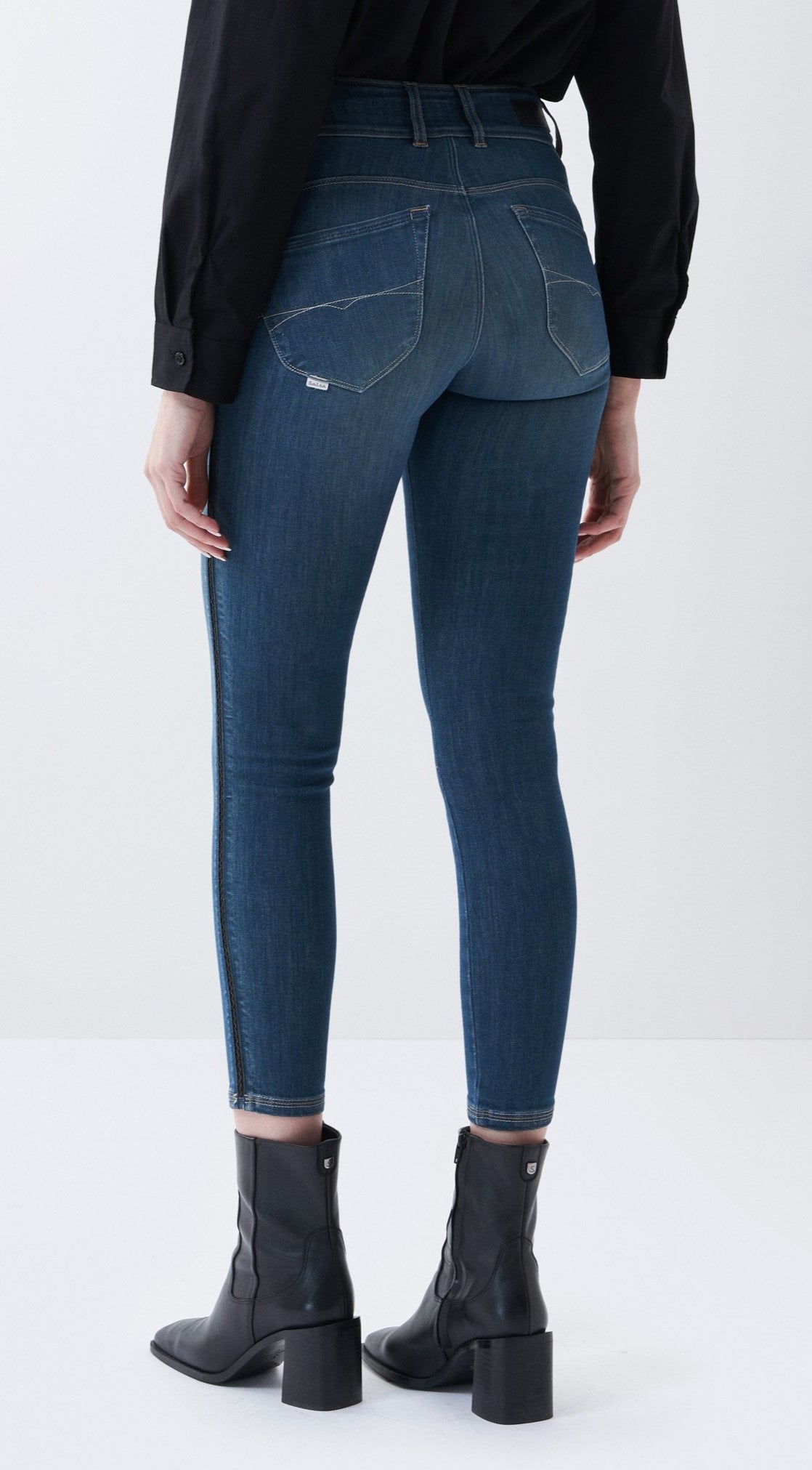 SALSA Secret Push In Skinny Jeans - Ocean Shadow Blue - 126013.8506