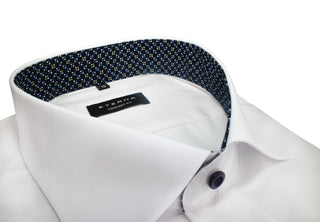 ETERNA COMFORT FIT Langarm Hemd - Starry Sapphire White - 8507-72-E147