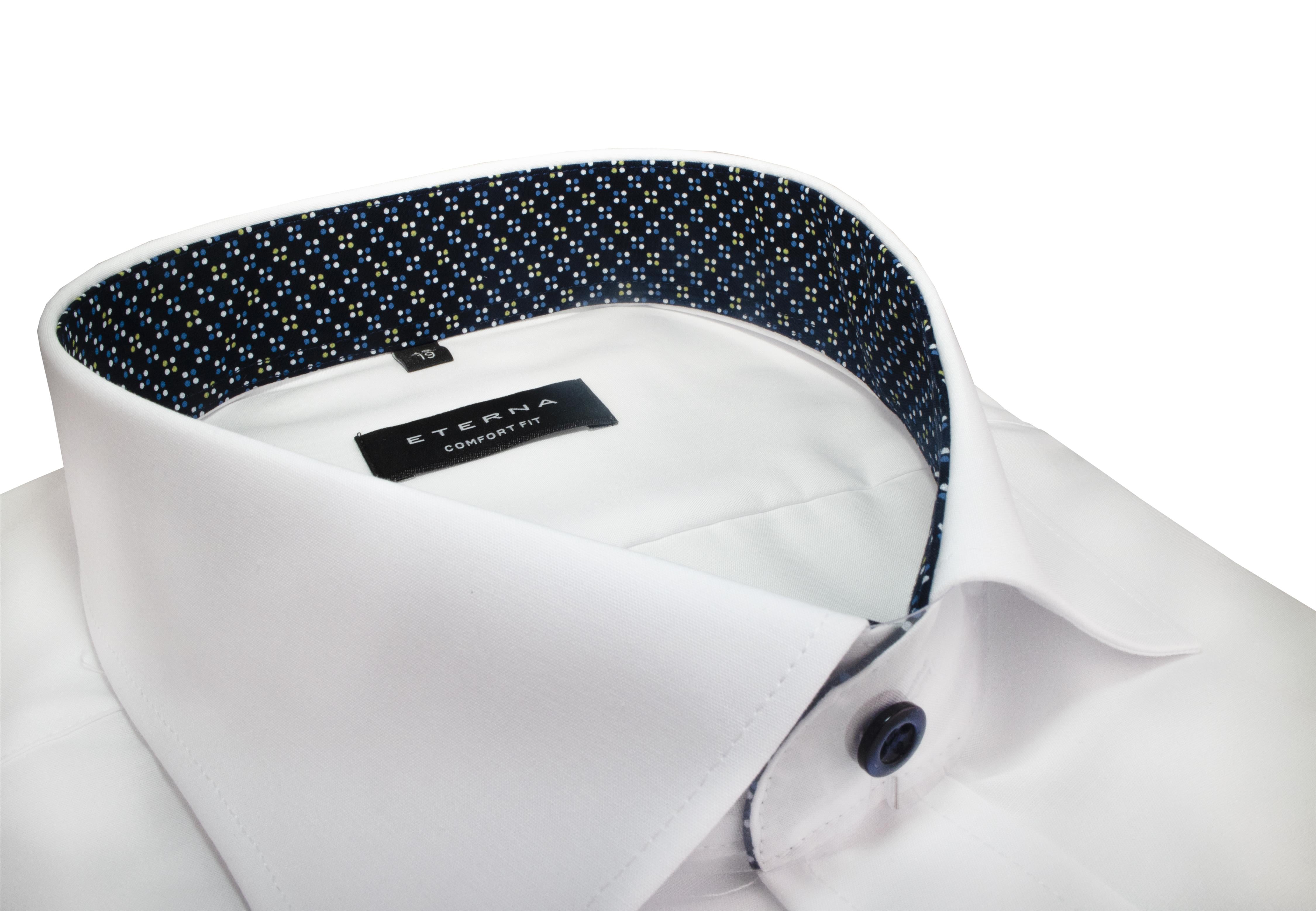ETERNA COMFORT FIT Langarm Hemd - Starry Sapphire White - 8507-72-E147