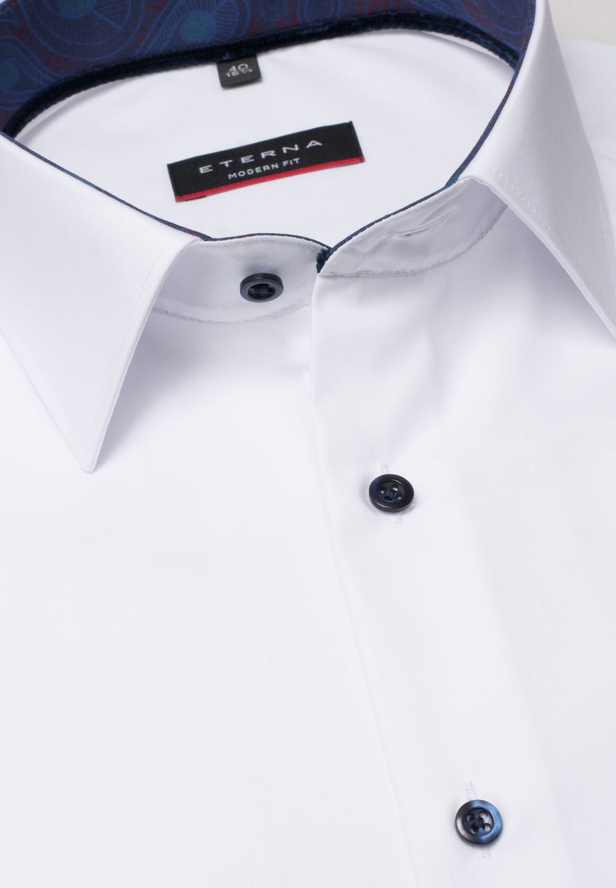 ETERNA MODERN FIT Langarm Hemd - Moonlit Bright White - 8508-00-X15P