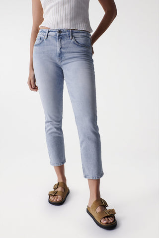 SALSA True Cropped Slim Jeans - Driftwood Sky - 126044.8501