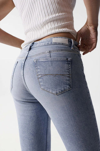 SALSA True Cropped Slim Jeans - Driftwood Sky - 126044.8501