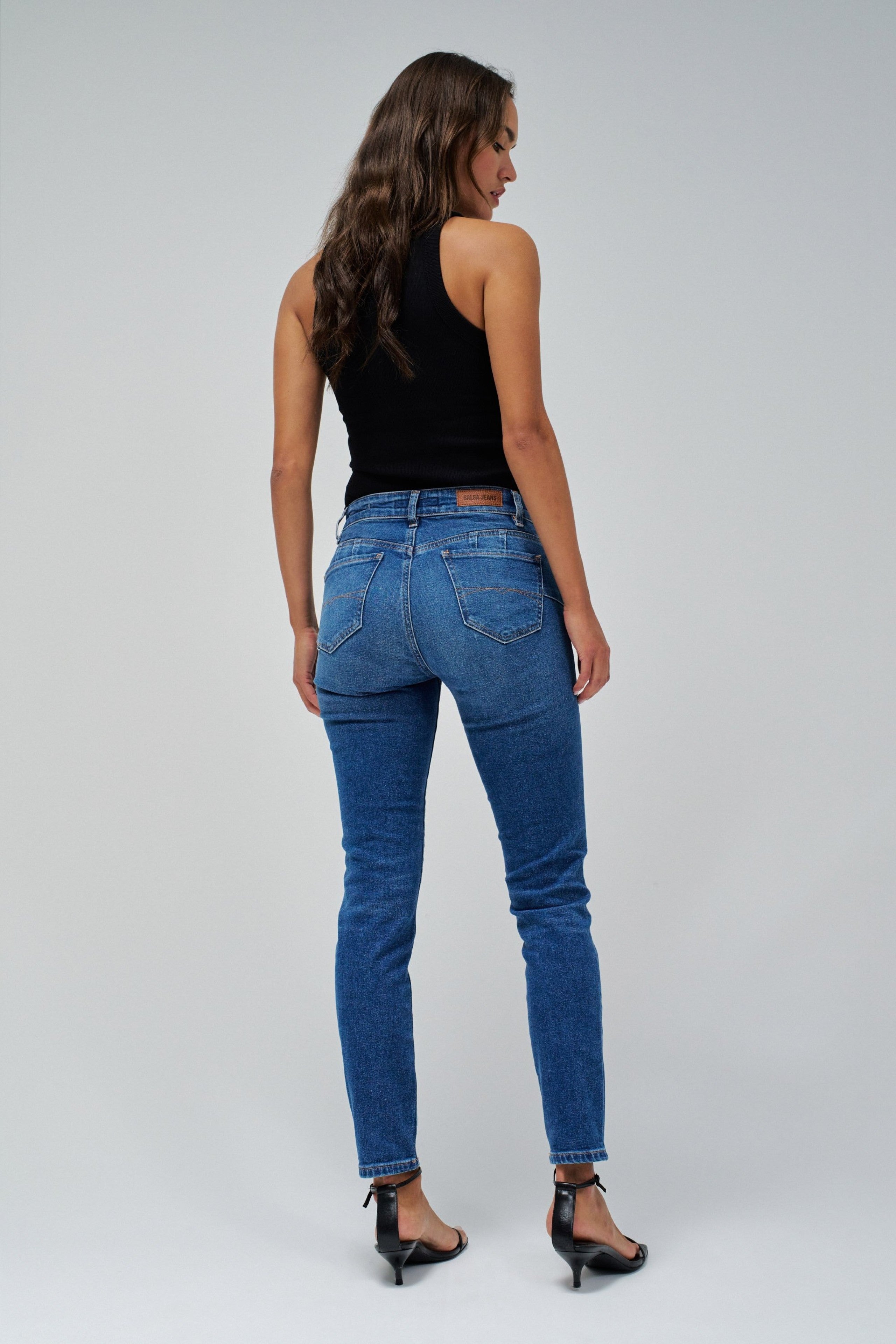 SALSA Destiny Push Up CROP Jeans - Ocean Denim Blue - 21008457.852 von Salsa