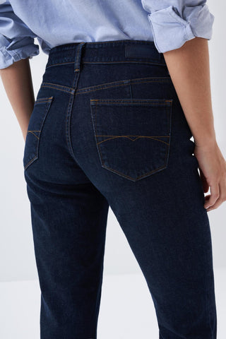 SALSA True Cropped Slim Jeans - Midnight Rinse Blue - 126111.8503