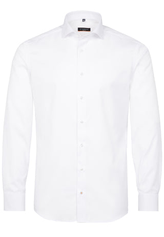 ETERNA Slim Fit Cover Shirt - Bright Linen White - 8817-00-F182