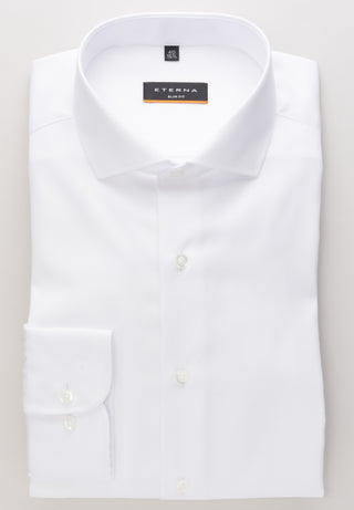 ETERNA Slim Fit Cover Shirt - Bright Linen White - 8817-00-F182