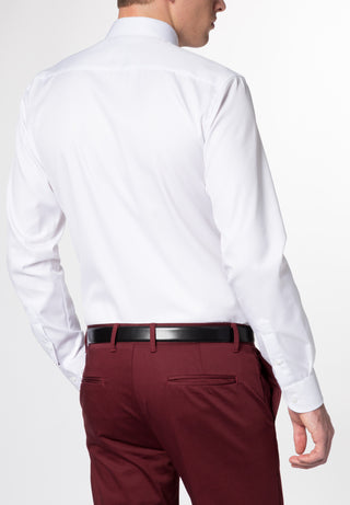 ETERNA Slim Fit Cover Shirt - Bright Linen White - 8817-00-F182