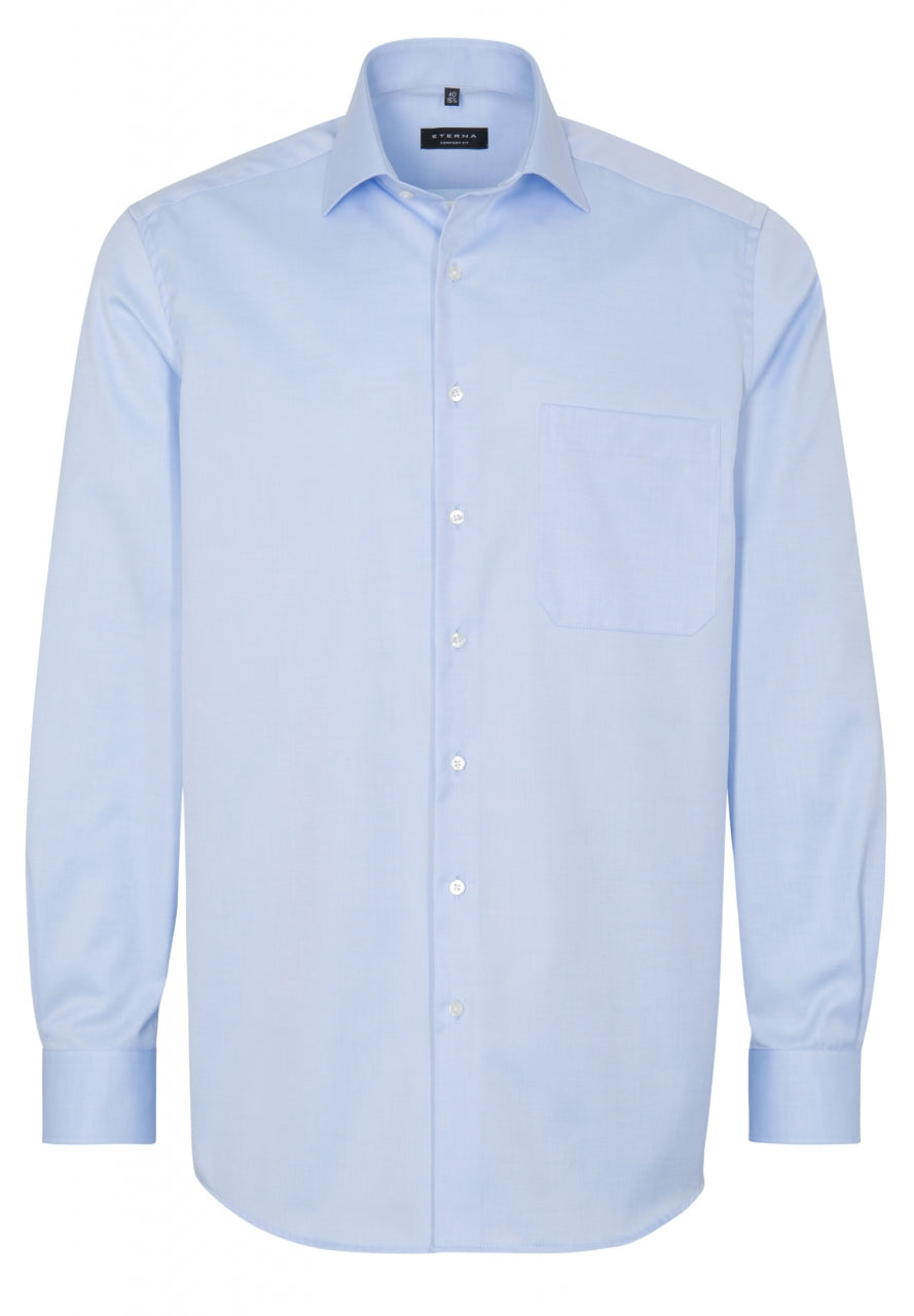 ETERNA COMFORT FIT COVER SHIRT TWILL - Sky Harbor Blue - 8817-10-E19K