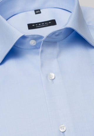 ETERNA COMFORT FIT COVER SHIRT TWILL Langarm Hemd hellblau 8817-10-E19K