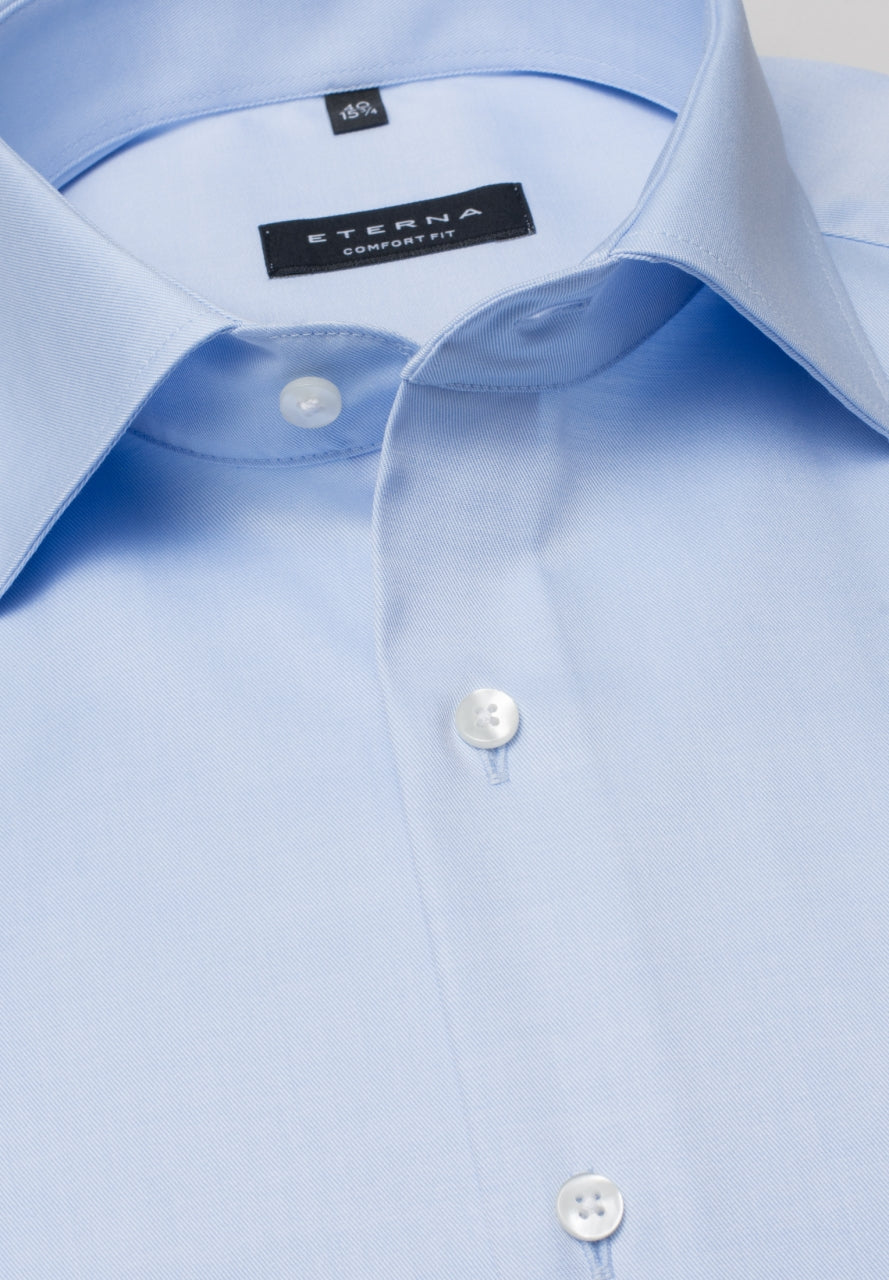 ETERNA COMFORT FIT COVER SHIRT TWILL - Sky Harbor Blue - 8817-10-E19K