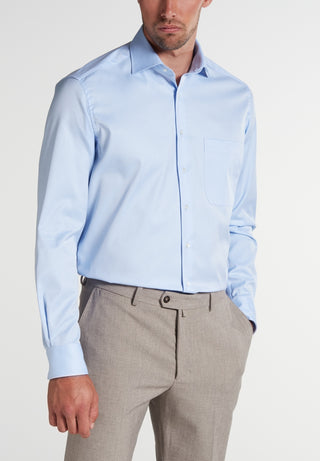 ETERNA COMFORT FIT COVER SHIRT TWILL Langarm Hemd hellblau 8817-10-E19K