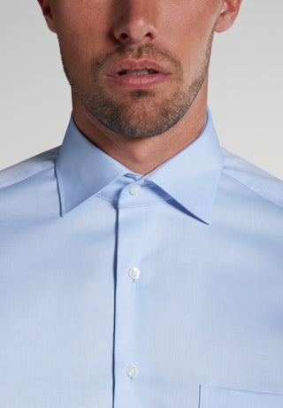 ETERNA COMFORT FIT COVER SHIRT TWILL Langarm Hemd hellblau 8817-10-E19K