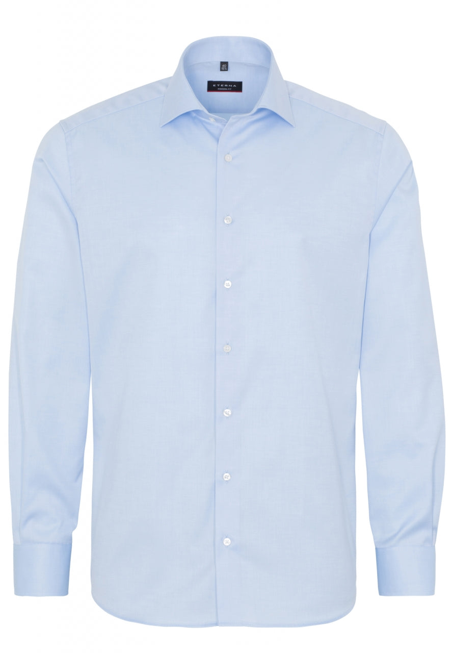 ETERNA MODERN FIT COVER SHIRT TWILL Langarm Hemd hellblau 8817-10-X18K