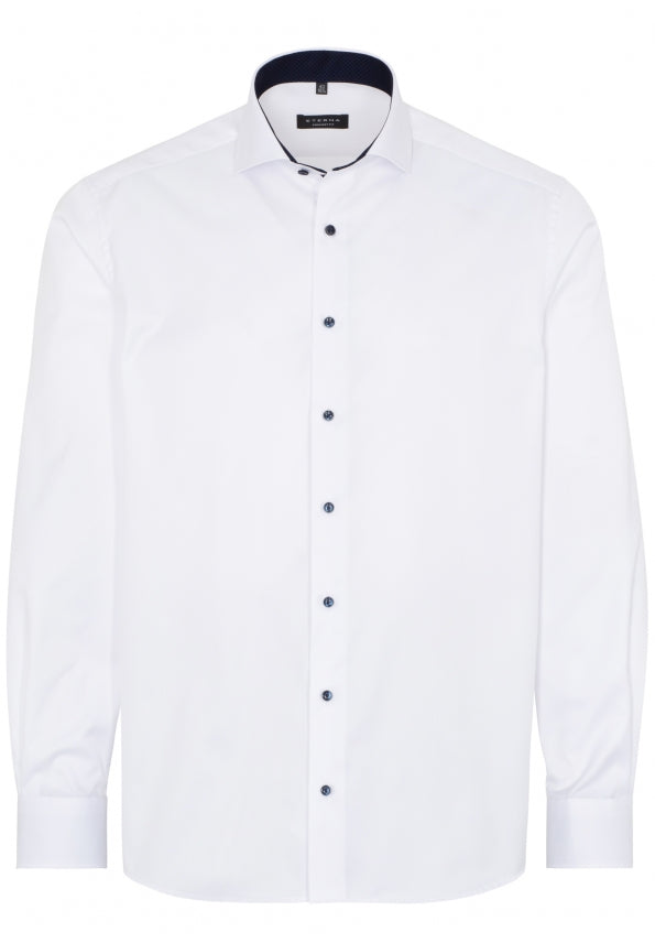 ETERNA COMFORT FIT COVER SHIRT TWILL Langarm Hemd - Pearl Ivory Contrast - 8819-00-E15V