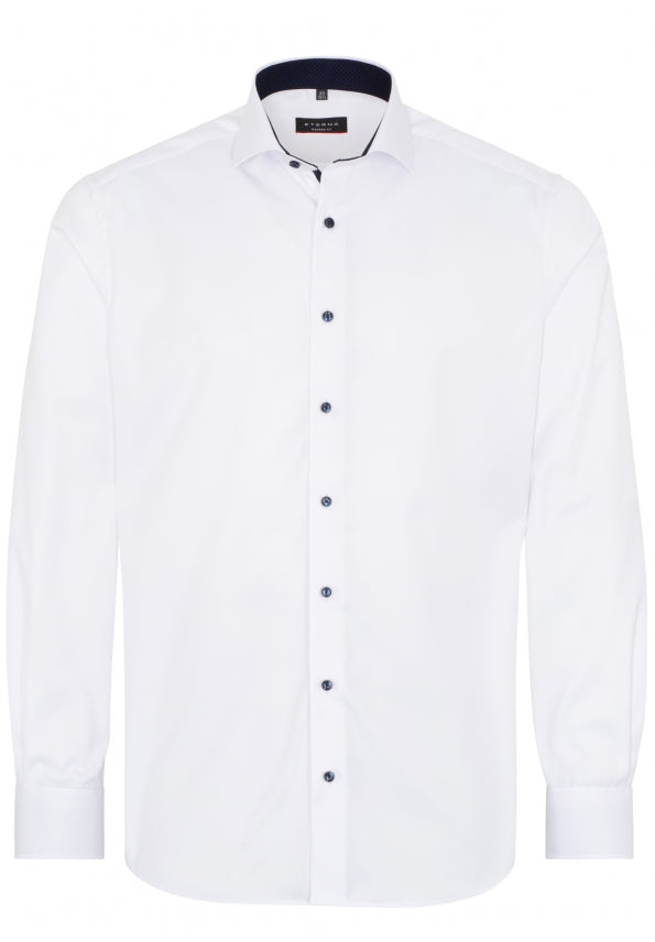 ETERNA MODERN FIT COVER SHIRT TWILL Langarm Hemd - Moonlit Chalk White - 8819-00-X15V