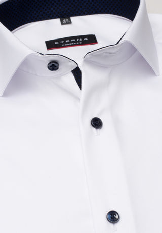 ETERNA MODERN FIT COVER SHIRT TWILL Langarm Hemd - Moonlit Chalk White - 8819-00-X15V