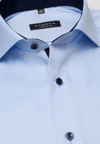 ETERNA COMFORT FIT COVER SHIRT - Glacier Mist Twill - 8819-10-E15V