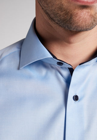 ETERNA COMFORT FIT COVER SHIRT - Glacier Mist Twill - 8819-10-E15V