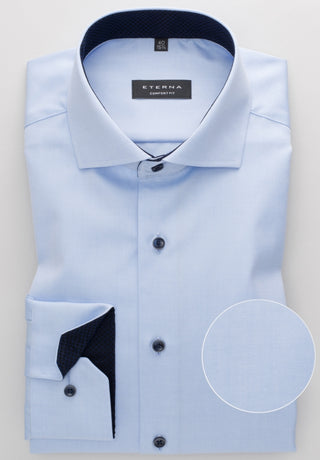 ETERNA COMFORT FIT COVER SHIRT - Glacier Mist Twill - 8819-10-E15V