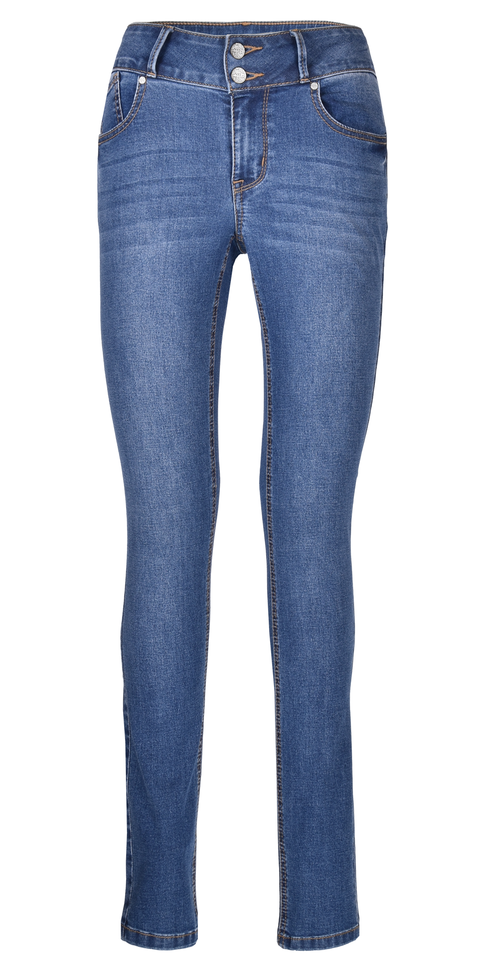 BUENA VISTA Tummyless Hose - Washed Denim Blue - 888 B5664 370.2519