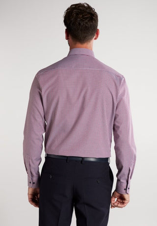 ETERNA MODERN FIT Hemd - Bordeaux Check Red - 8914-57-X143